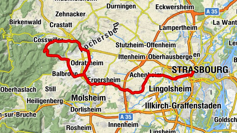 Strasbourg - Achenheim - Col du Schanz