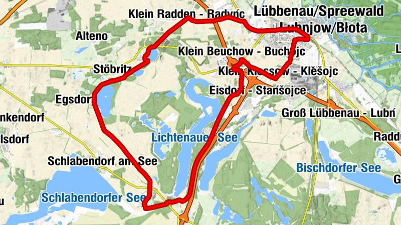 Lübbenau (Spreewald) / Lubnjow (Błota) - Zur Grünen Linde - Dorfkirche - Lübbenau/Spreewald - Lubnjow/Błota