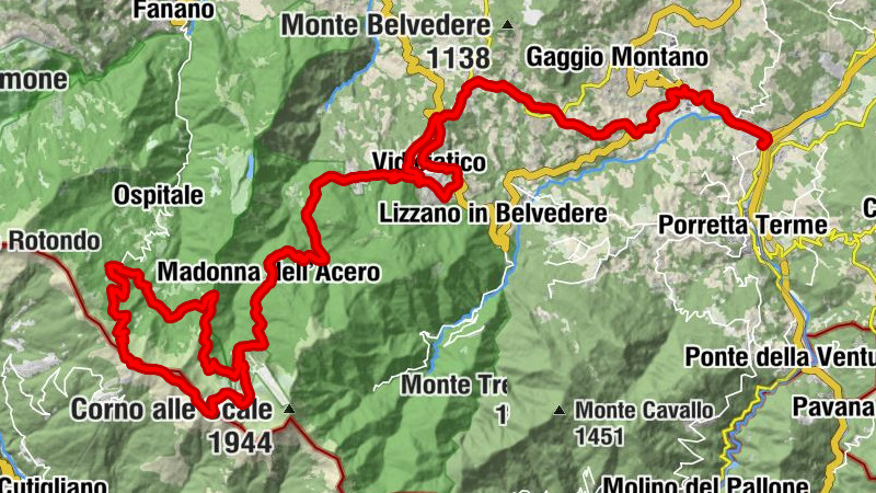 Prati di Castel di Casio - Cinghio Sermidiano - Capanno Tassoni - Croce Arcana