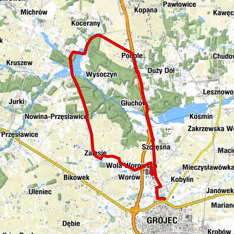 Grójec - Cierniówka - Worów - Wola Worowska