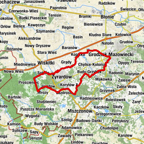 Grodzisk Mazowiecki - Kałęczyn - Żyrardów - Grodzisk Mazowiecki Radońska