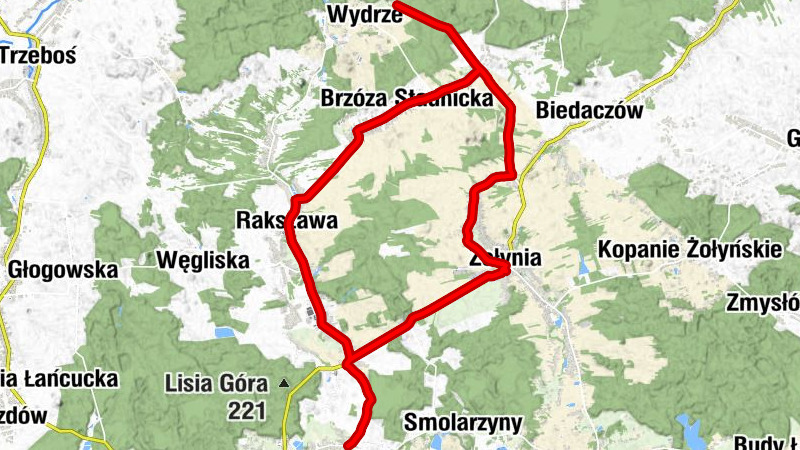 Mościny - Budy - Basakówka - Potok