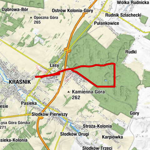 Kraśnik - Karczma Myśliwska - Lasy - Dwugajówka