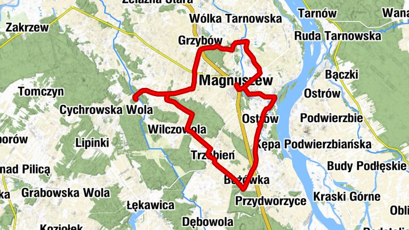Lucjanów - Tyborów - Magnuszew - Kościół pw. Świętego Jana Chrzciciela w Magnuszewie