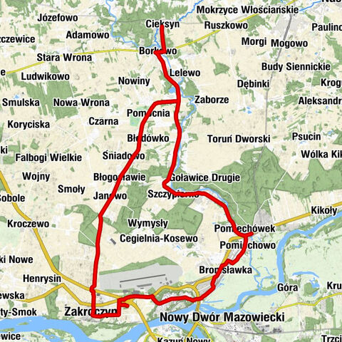Cieksyn - Kościół pw. Świętego Wawrzyńca - Zakroczym - Kościół pw. Najświętszej Maryi Panny Królowej Polski