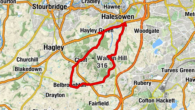Dudley - Hunnington - Romsley - Halesowen