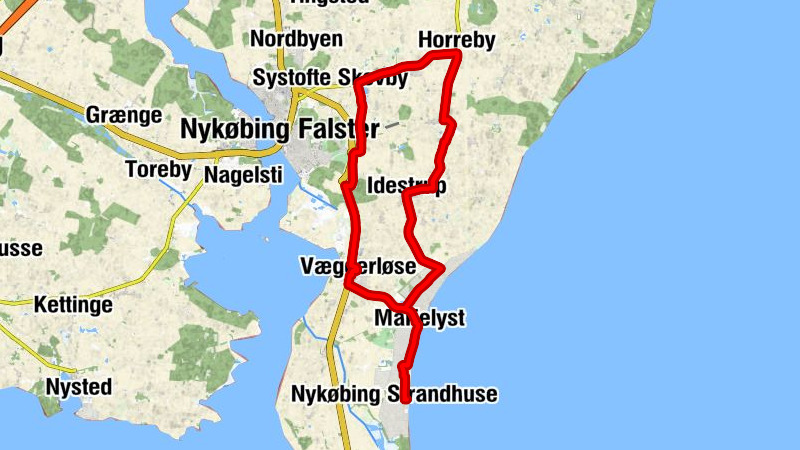 Nykøbing Strandhuse - Strandkirken - Idestrup Kirke - Systofte Kirke