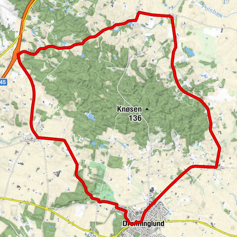 Dronninglund - Ørsø - Røverstedbro - Krusbakke