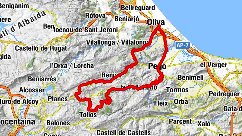 Oliva - Església de la Puríssima Concepció - Tossal de Bartolo - Església de Sant Miquel Arcàngel
