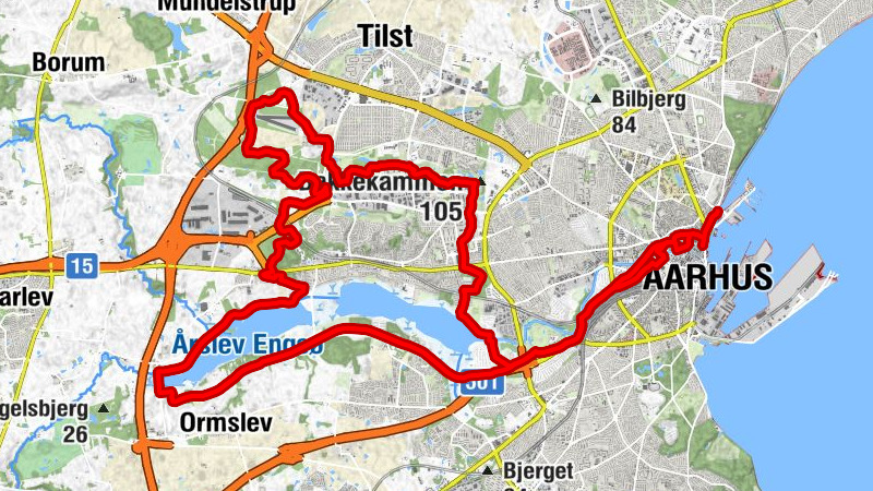 Østbanetorvet - Espenhøj - Grimhøj - Bakkekammen