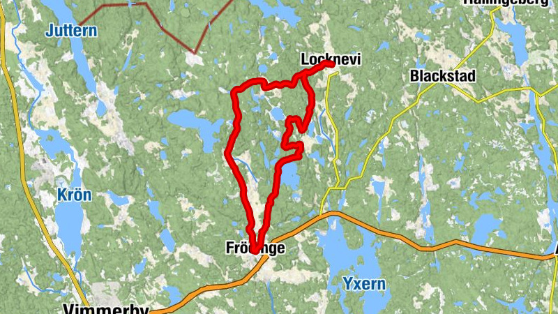 Locknevi - Vrångfall - Långvik - Fängebo