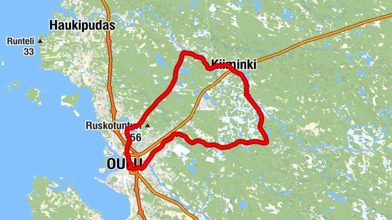 Oulu - Haipuskylä - Kiiminki
