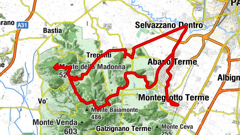 Terme Euganee - Abano - Montegrotto - Monte Miègo - Chiesa di San Biagio - Monte della Madonna