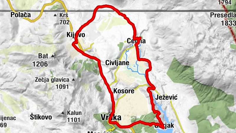 Škrbići - Oštra glavica - Crkva sv. Nikole - Šenbrun