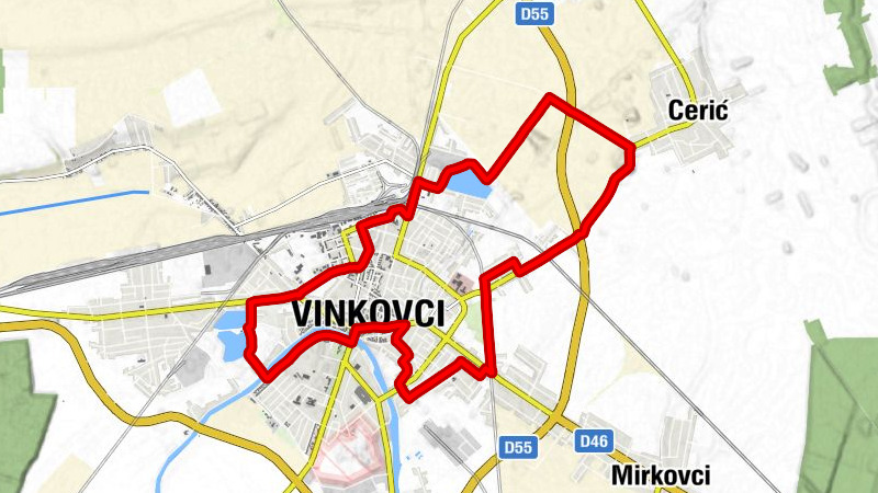 Vrtno naselje - Bistro Vinkovci - crkva svetog Josipa - Mjesni odbor "Centar"