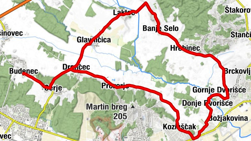 Budenec - Cerje - Drenčec - Glavničica