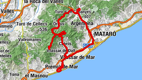Premià de Mar - Vilassar de Mar - Can Jordi - Turó de Pedrells