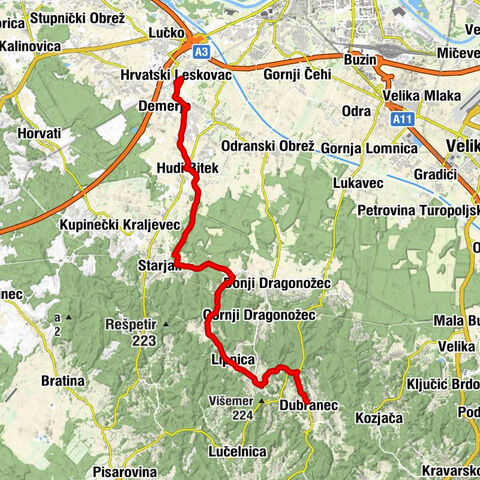 Hrvatski Leskovac - Klet Cinkuš - Režidovka - crkva Blažene Djevice Marije Snježne