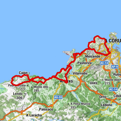 A Coruña - Igrexa de Bens - A Seixeira - Igrexa de San Rosendo