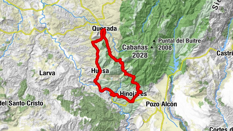 Quesada - Puerto Ausín - Abrigo del Arroyo de Tiscar - Puerto de Huesa