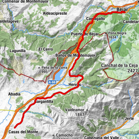 Béjar - Cantagallo - Puerto de Béjar - Hervás