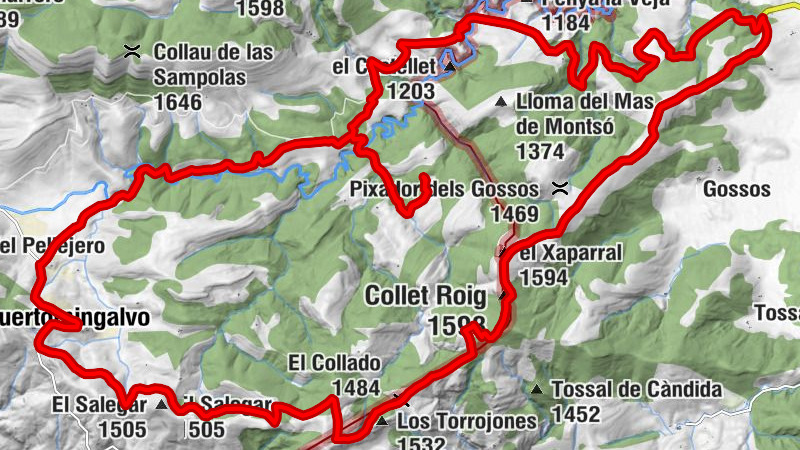 Mas de Cotanda - El Collado - Collet Roig - el Xaparral