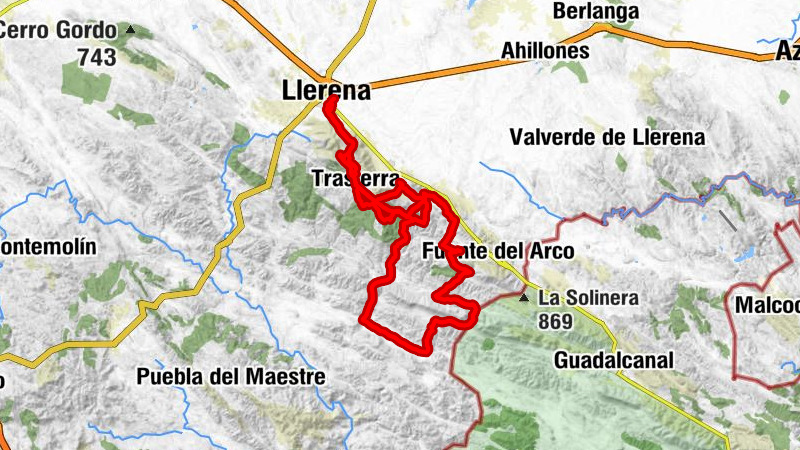 Llerena - Puerto del Castaño - Puerto de la Guedija