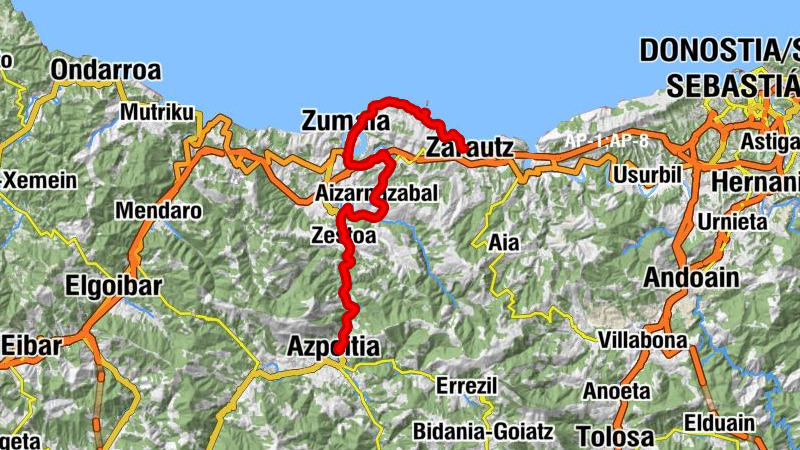 Azpeitia - San Bartolome eliza - Lasuntalaia - Santa Maria la Real parrokia