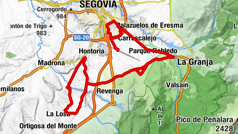 Estación de alta velocidad de Segovia-Guiomar - Segovia - Carrascalejo - Peñas del Erizo