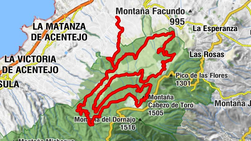 Hoya de la Viuda - El Pino - La Crucita - Montaña Cabezo de Toro
