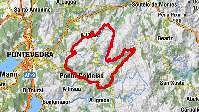 Buchabade - Capela de Lourdes - Igrexa de San Gregorio de Corredoira - Ponte Caldelas