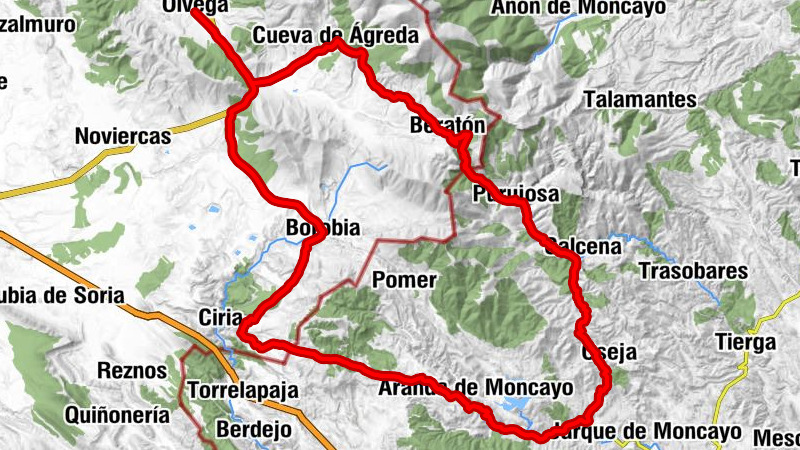 Ólvega - Borobia - Aranda de Moncayo - Oseja