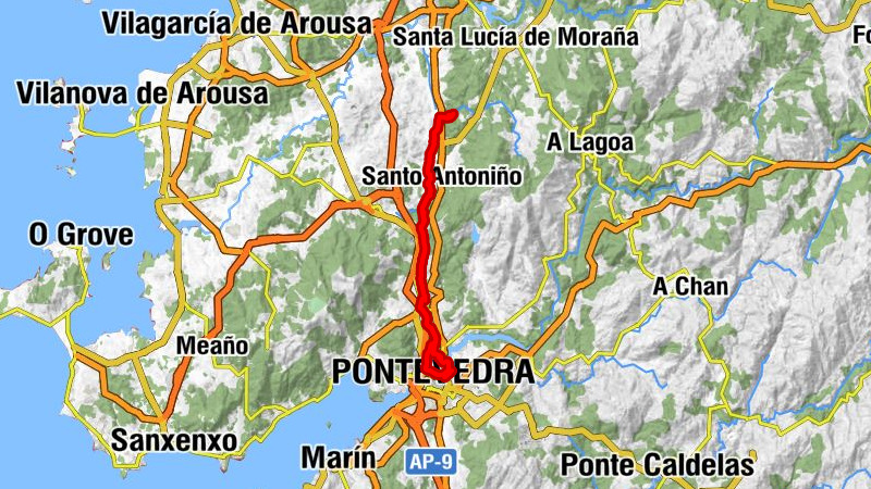 Pontevedra - Pontecabras - Altabón - Capela de San Amaro