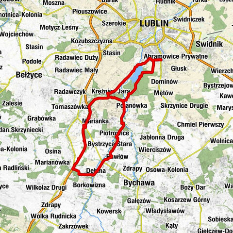 Zemborzyce - Dąbrowa-Las - Zajazd Katarzyna - Wykietówka