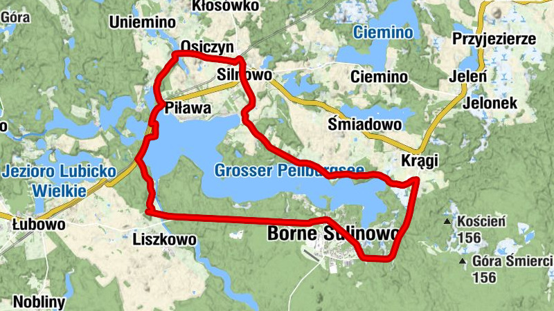 Silnowo Górne - Silnowo - Ostrogóra - Borne Sulinowo