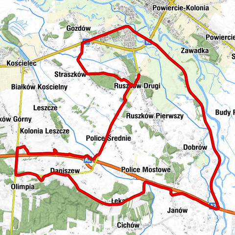 Piaseczno - Brejk - Koło - Kaplica w Łęce