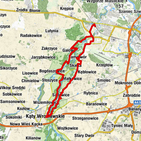 Wrocław Leśnica - Ratyń - Gałów - Kąty Wrocławskie