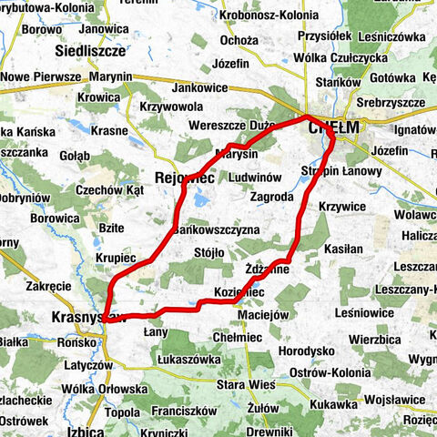 Krasnystaw - Kościół pw. Miłosierdzia Bożego w Siennicy Nadolnej - Rejowiec - Kościół pw. Wniebowzięcia Najświętszej Maryi Panny w Siennicy Różanej