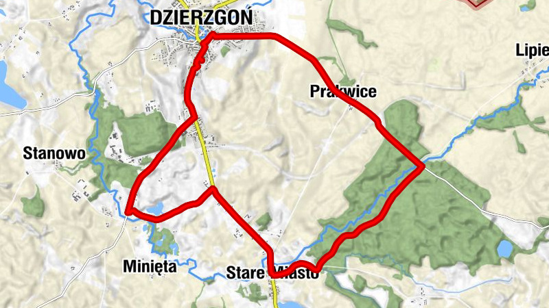Dzierzgoń - Zapiecki - Wólka Pakwicka - Osiedle Ignacego Krasickiego