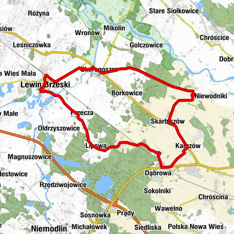 Kościół parafialny pw. św. Floriana - Wzgórze Wodniaków - Kościół filialny pw. Podwyższenia Krzyża św. - Kościół filialny pw. Wniebowzięcia NMP