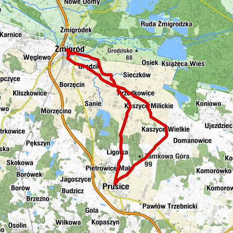 Pychotka - Żmigród - La pergula - Kościół pw. Świętego Stanisława Kostki