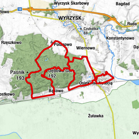 Wyrzysk Osiek - Kasztelanka - Wilcza Góra - Dębowa Góra