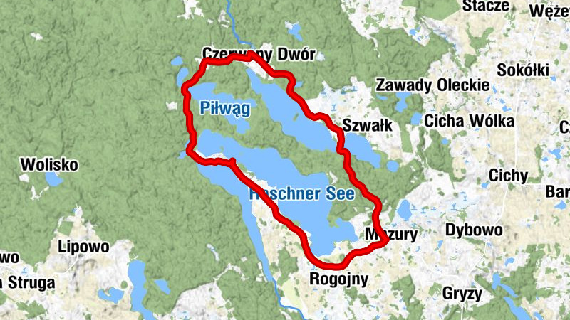 Zamoście - Leśny Zakątek - Czerwony Dwór - powiat olecki