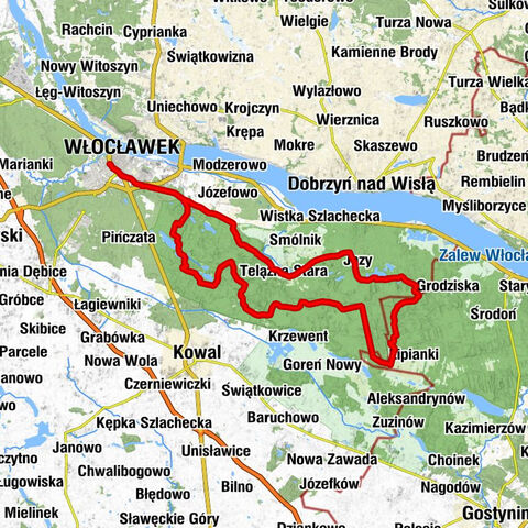 Włocławek - Telążna Stara - Góra Piekielna