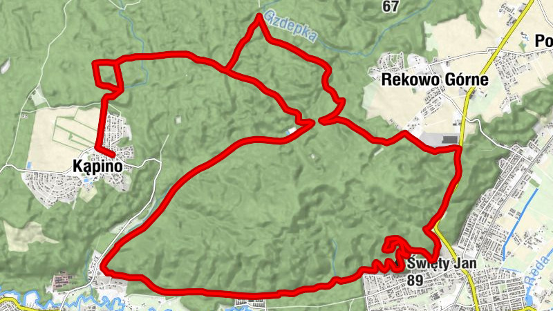 Kąpino - Święty Jan - Promowa Góra - Wejherowo