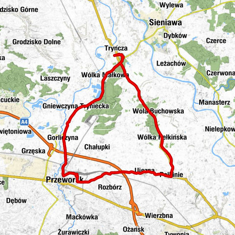 Tryńcza - Zajazd "Borowik" - Przeworsk - Kościół pw. Matki Bożej Pocieszenia