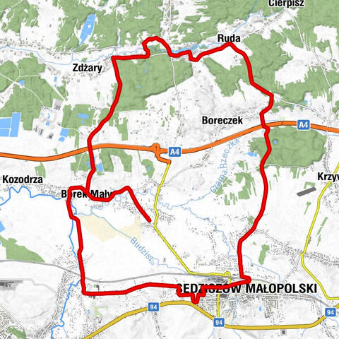 Dwór - Kościół pw. Najświętszej Maryi Panny Częstochowskiej - Kościół pw. św. Michała Archanioła - Sędziszów Małopolski