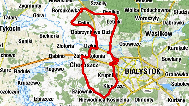 Fasty - Cerkiew pw. Podwyższenia Krzyża Świętego - Kościół pw. Miłosierdzia Bożego - Porosły-Kolonia
