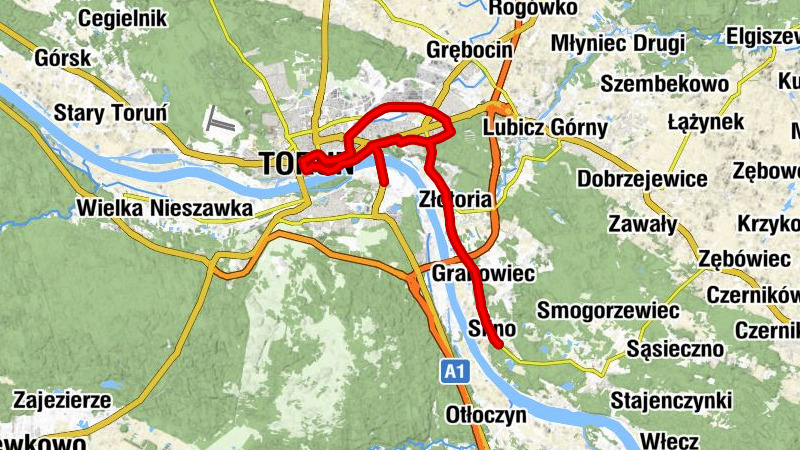 Restauracja "W dechę" - Kościół pw. Chrystusa Króla - Kościół pw. Świętego Wojciecha Biskupa Męczennika - Kościół pw. Najświętszej Maryi Panny Częstochowskiej