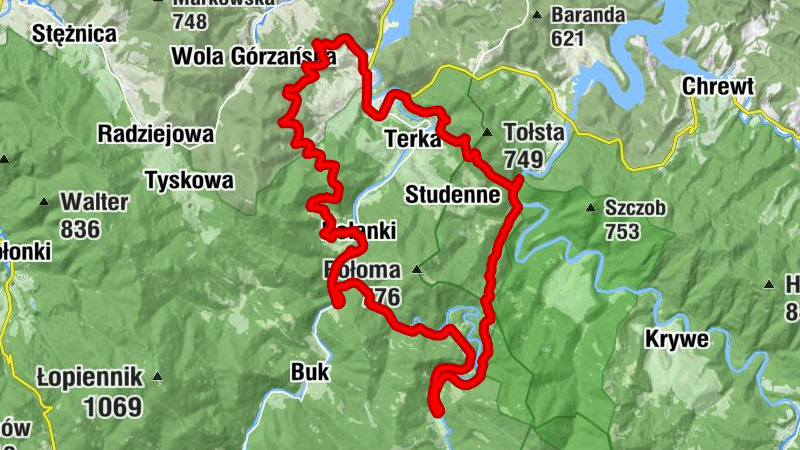 Bar Pod Gontami - Szczycisko - Polanki - Bukowiec